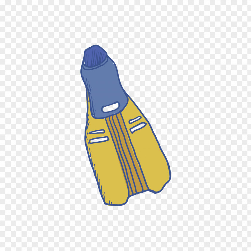 Yellow And Blue Diving Boots Download PNG