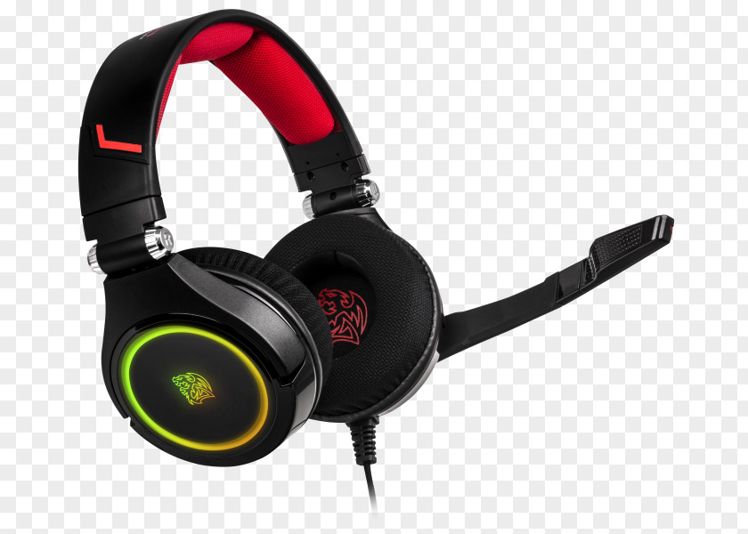 Gaming Headset Thermaltake Cronos RGB 3D 7.1 Surround HT-CRO-DIECBK-21 Headphones Tt ESports Sound PNG