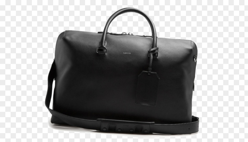 Man Pulling Suitcase Briefcase Leather Holdall Handbag PNG