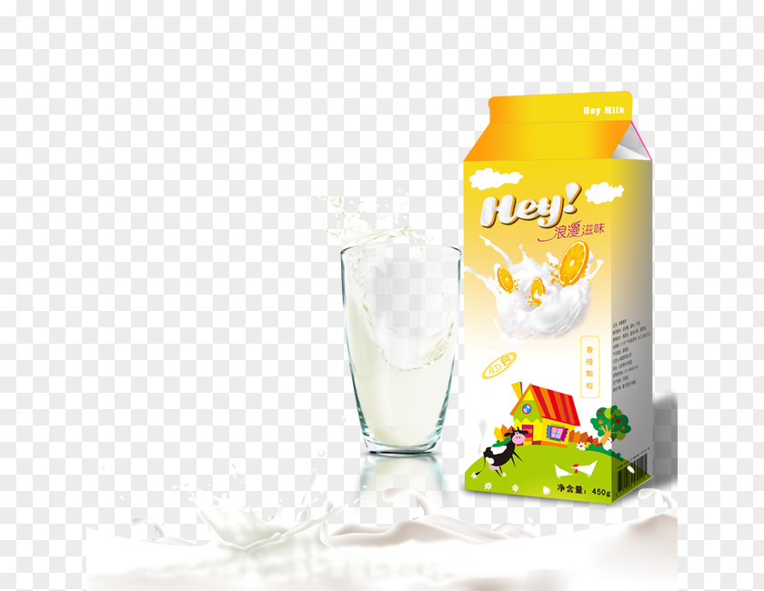 Splash Of Milk Box Packaging And Labeling PNG
