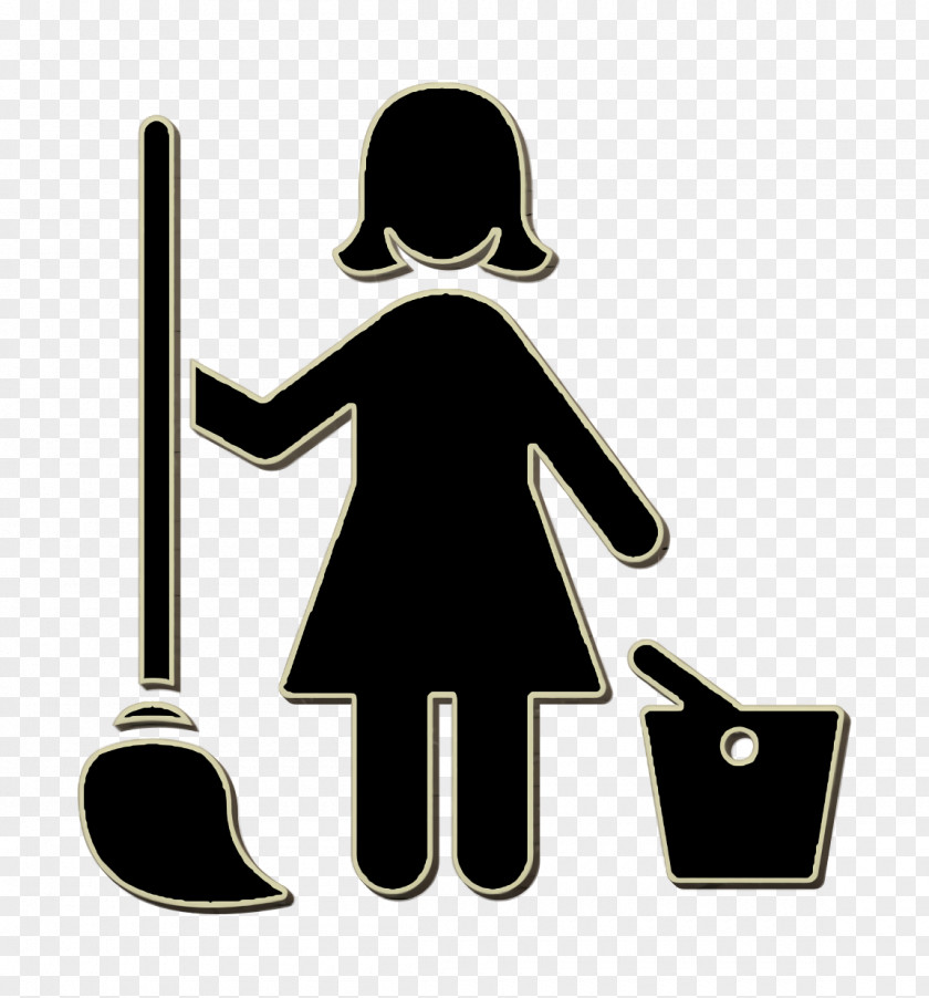 Cleaning Lady Icon Maid Working Women PNG