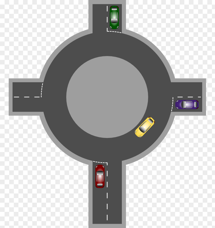 Driving Roundabout Car Lane Road PNG