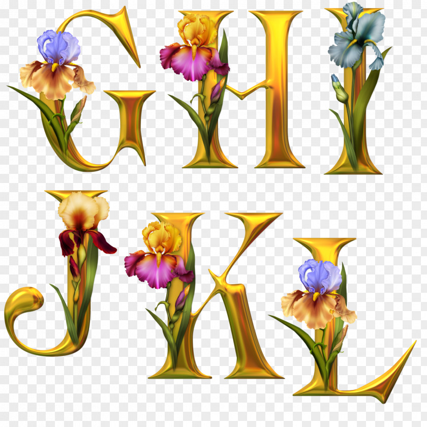 L Lettres Alphabet Letter Clip Art Flower PNG