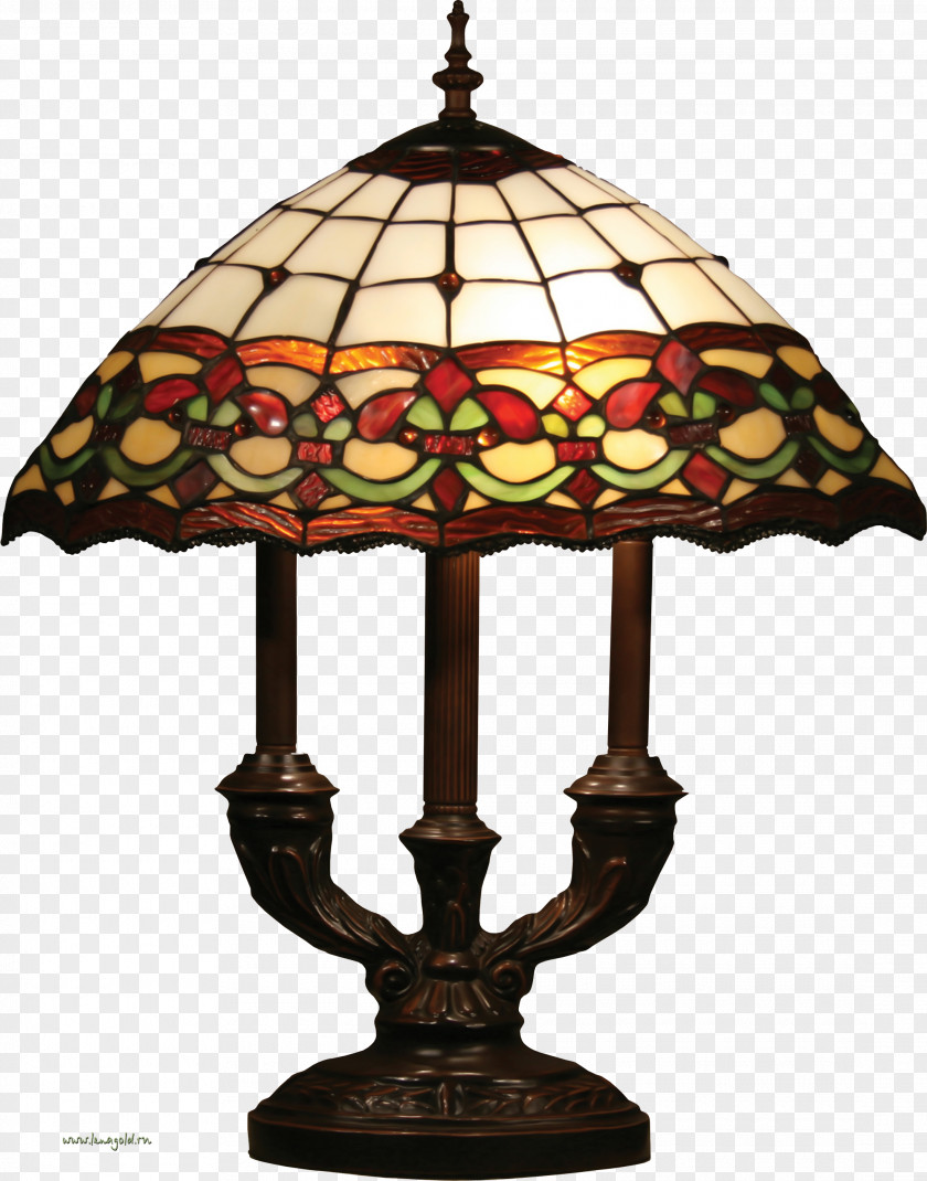 Lamp Light Fixture Tiffany Incandescent Bulb PNG