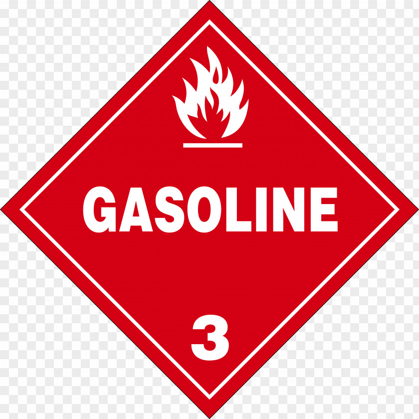 Placards Dangerous Goods HAZMAT Class 3 Flammable Liquids Transport Combustibility And Flammability PNG