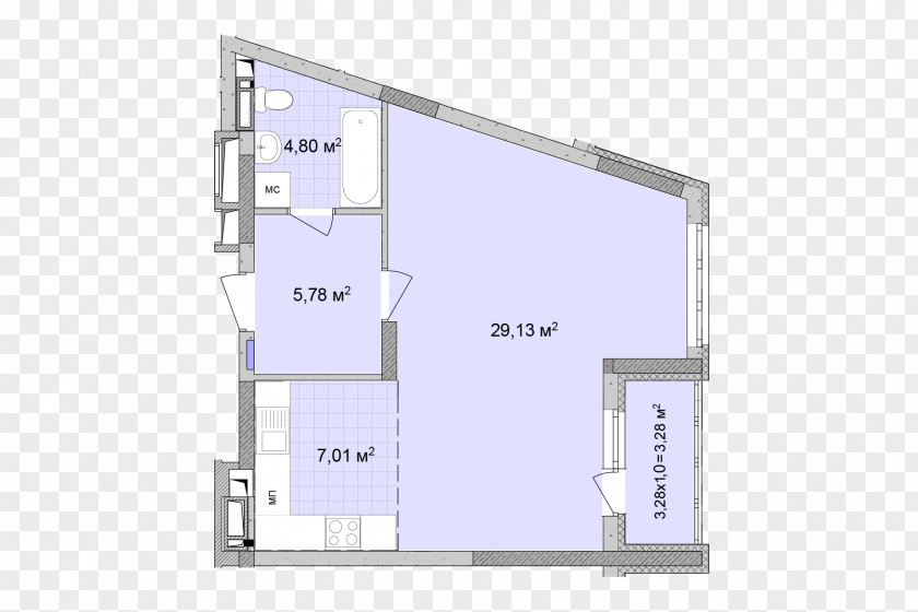 Angle Floor Plan PNG