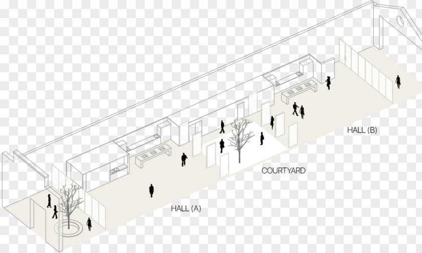 Courtyard Corporate Lunch Product Design Line Angle Technology PNG