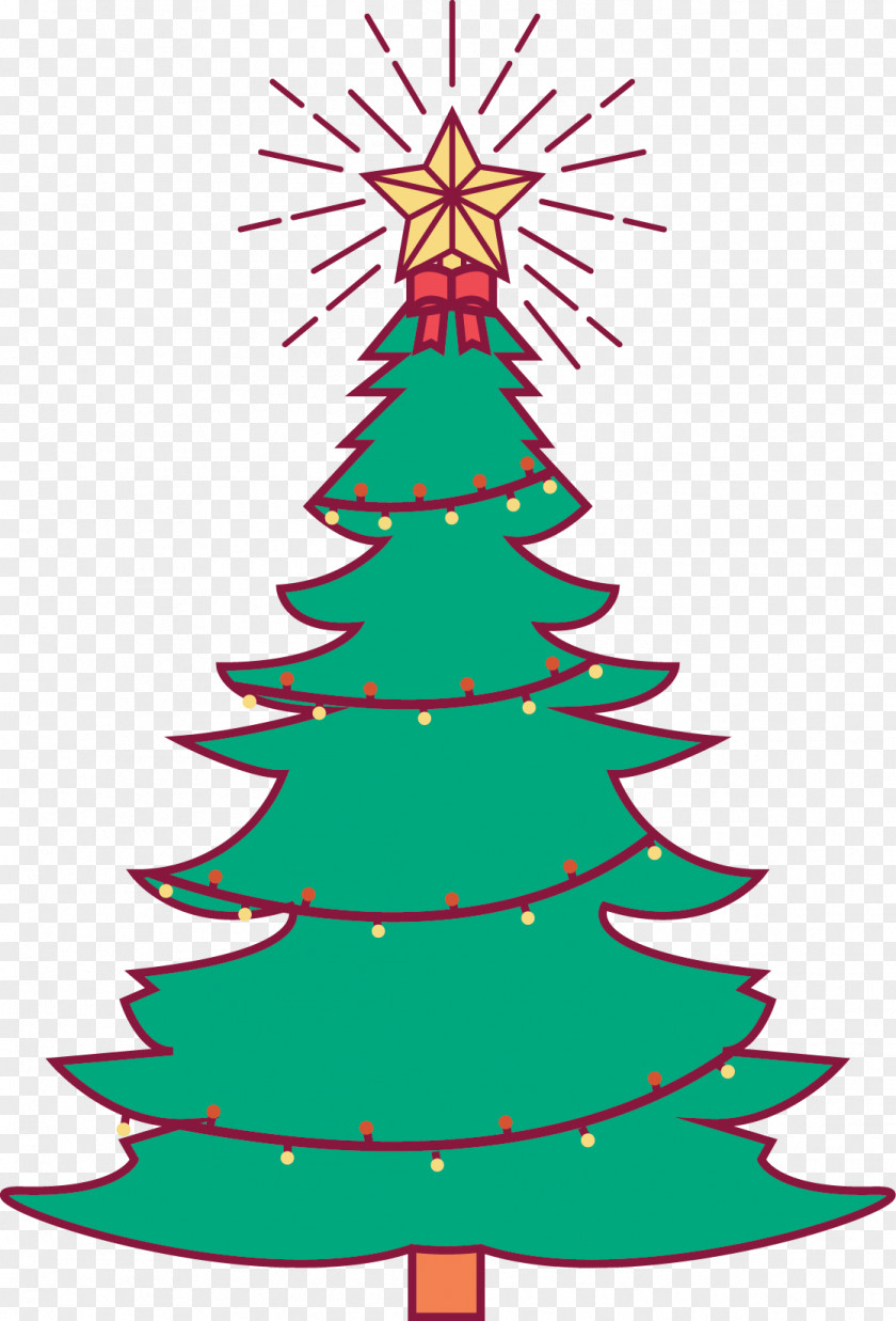 Christmas Tree Ornament Clip Art Lights Holiday PNG