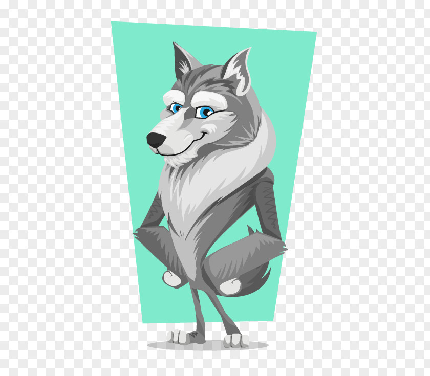 Cute Wolf Cliparts Gray Clip Art PNG