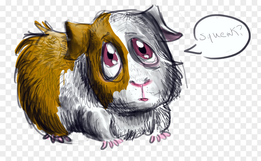 Guinea Pig Rodent Vertebrate Owl Drawing PNG