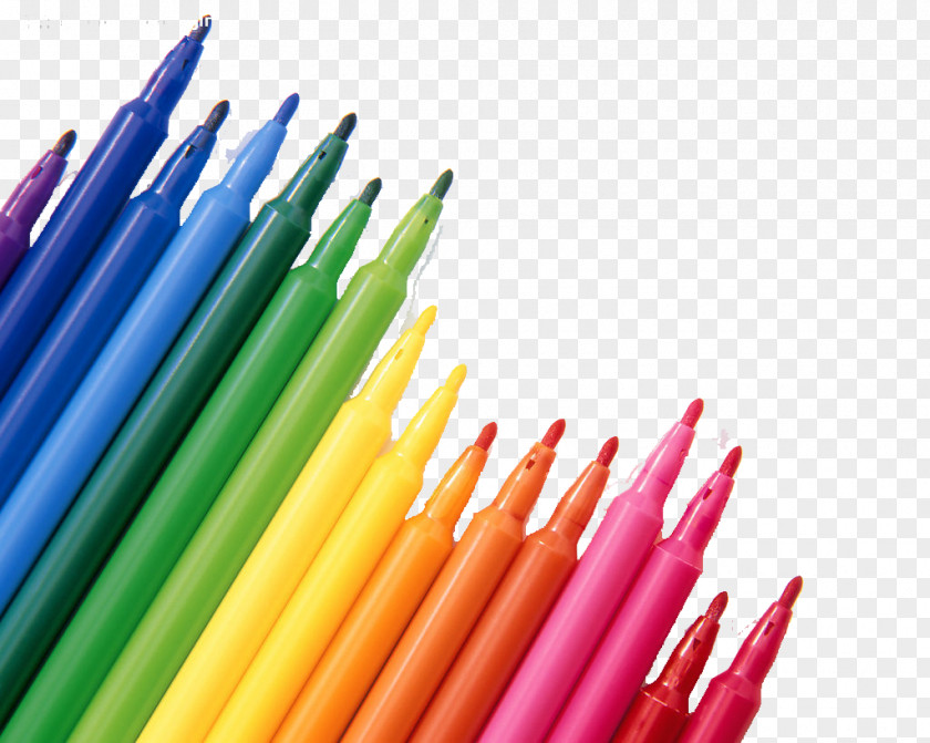 Watercolor Pen Painting Paper Colored Pencil PNG