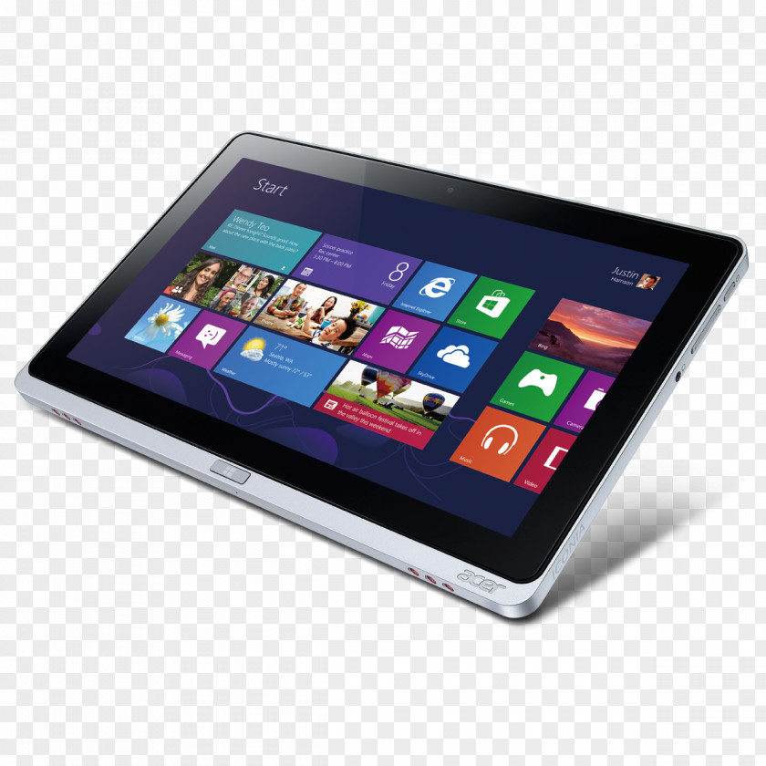 Bigger Zoom Big Acer Iconia W700 11.6-inch Tablet With Keyboard (Silver) (Intel Core I5 3317U 1.7GHz, 4GB RAM, 128GB SSD, Camera, Wi-Fi, BT, Windows 8) ICONIA W700-6499 11.60 W510 Intel Atom PNG
