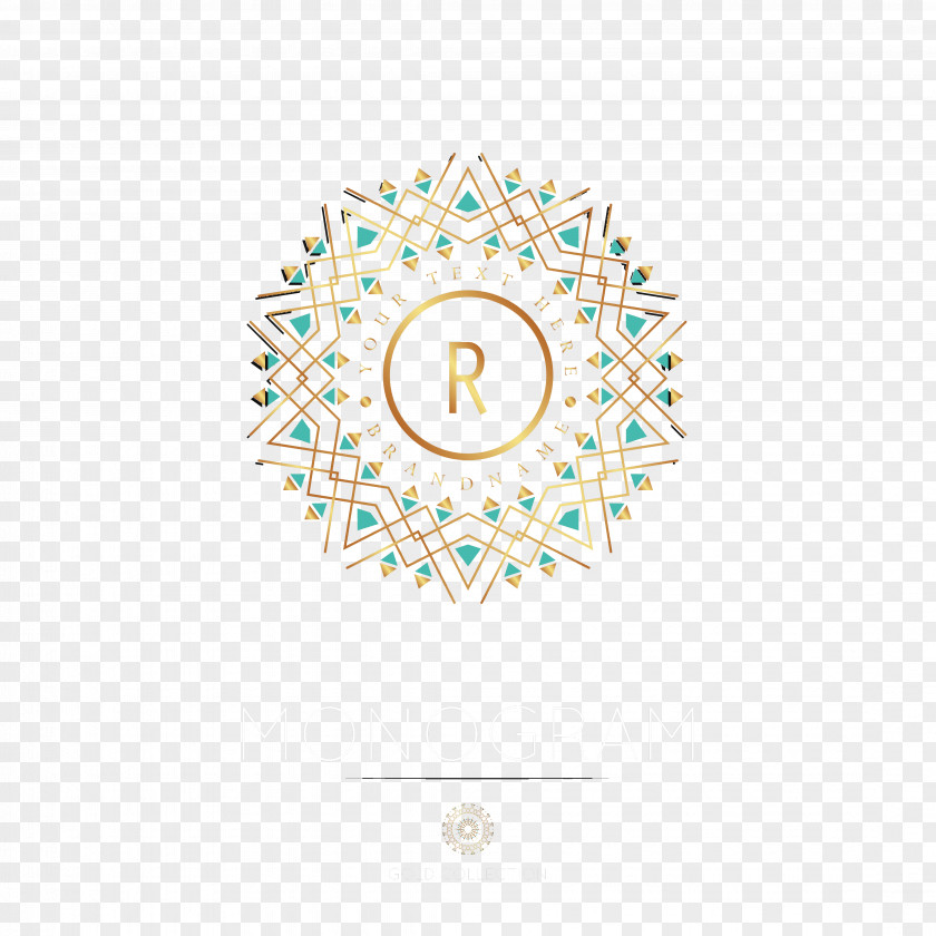 Exquisite Pattern Letter Design Vector Material Logo PNG