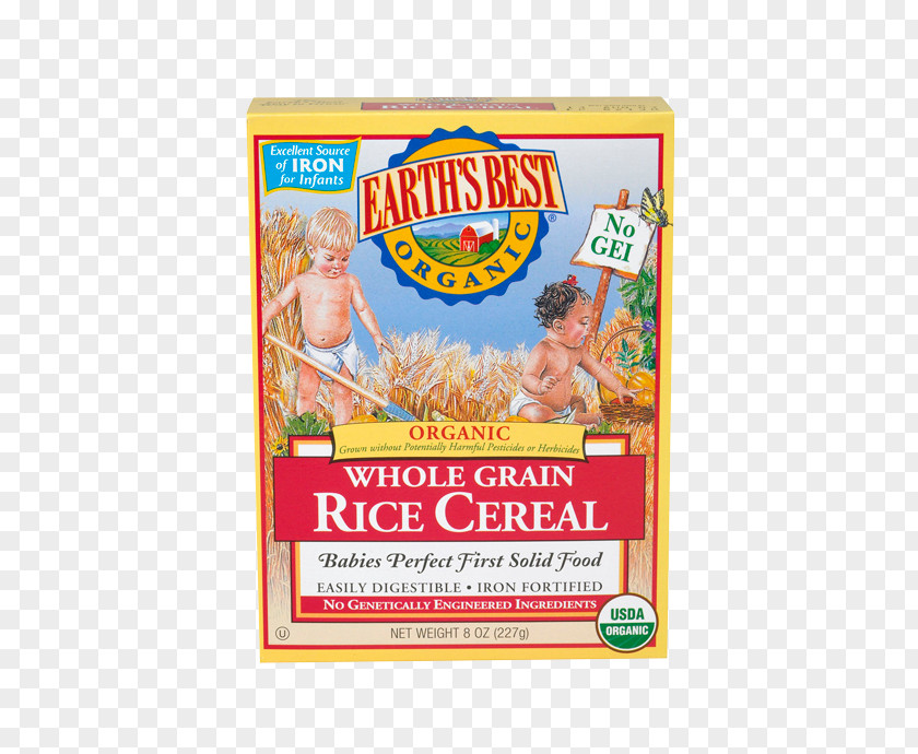 Rice Cereal Baby Food Breakfast Organic Whole Grain PNG