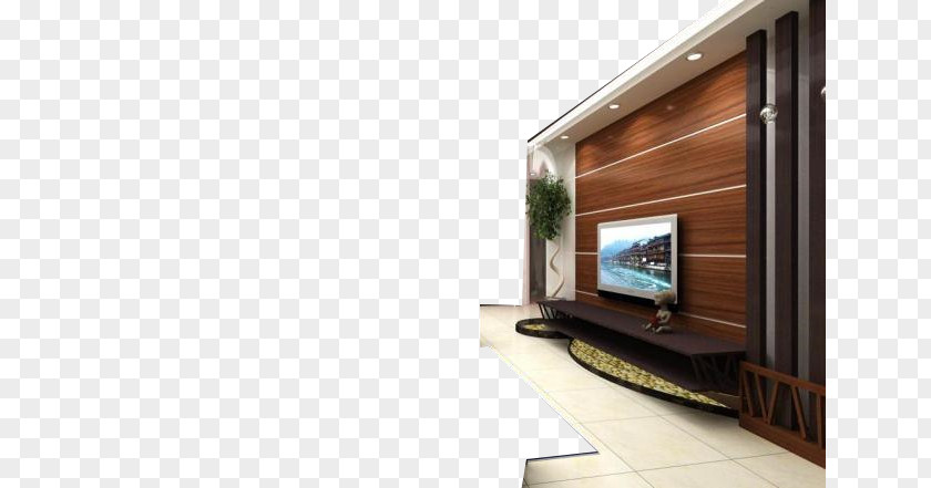 TV Backdrop Interior Scene Living Room Wall Panel Panelling Design Services PNG