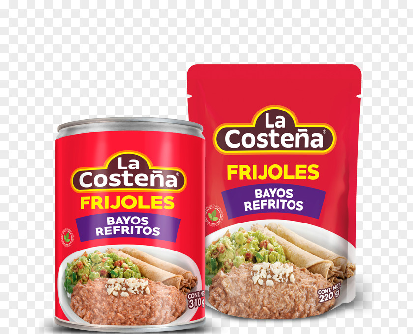 Frijoles Refried Beans Charros Mexican Cuisine Sauce La Costeña PNG