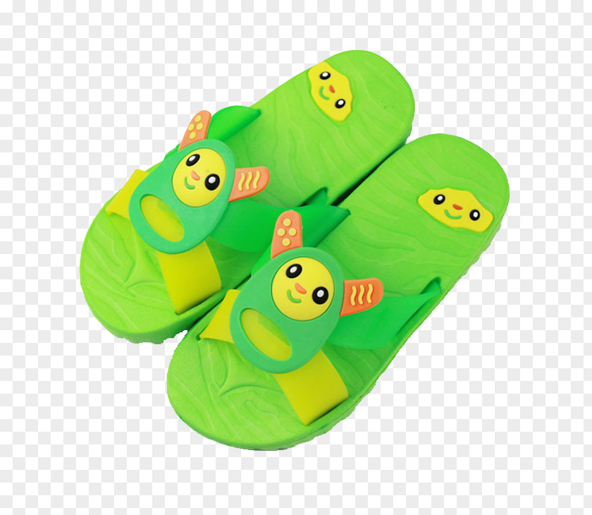 Green Cartoon Child Sandals Slipper Download PNG