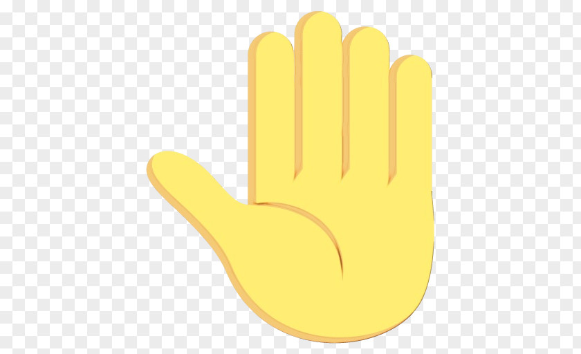 Safety Glove Gesture Thumb Yellow PNG