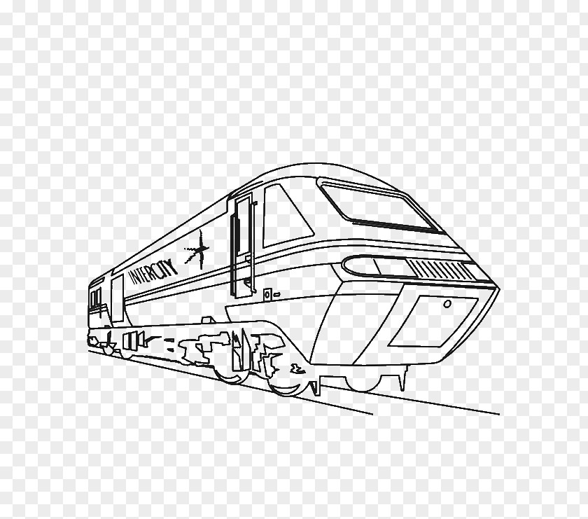Colorful Train Coloring Book Steam Locomotive High-speed Rail PNG
