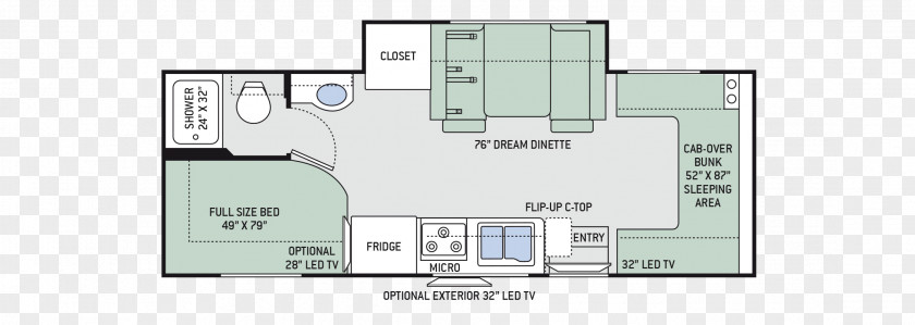 Floor Plan Mercedes-Benz Sprinter Car Campervans Thor Motor Coach Motorhome PNG