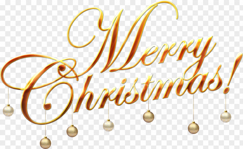Merry Christmas Font Greeting Card PNG