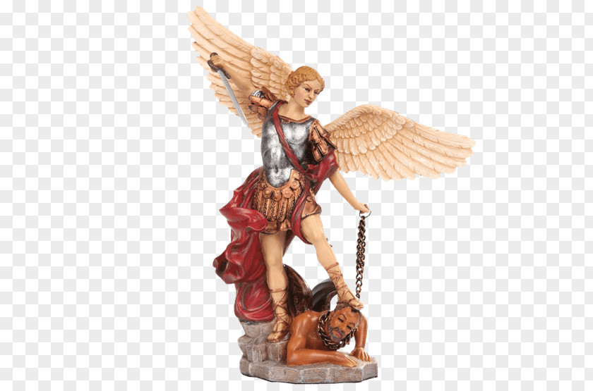 Saint Michael Lucifer Archangel Figurine PNG