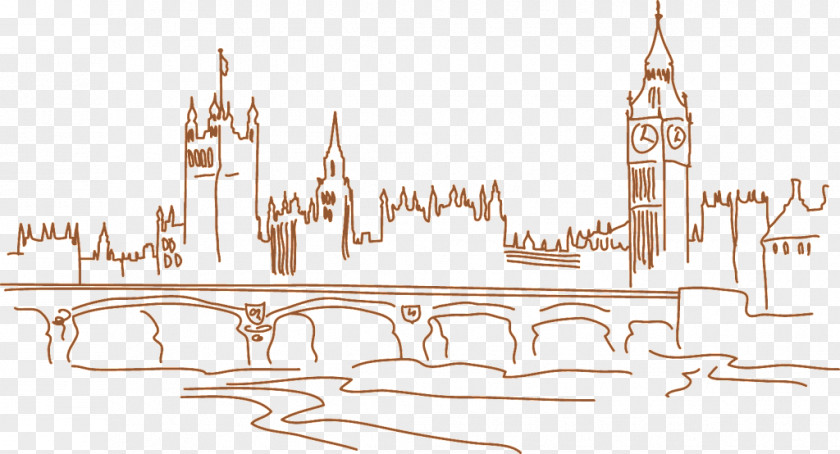 Big Ben Paper Unmanned Aerial Vehicle Piano Drawing PNG