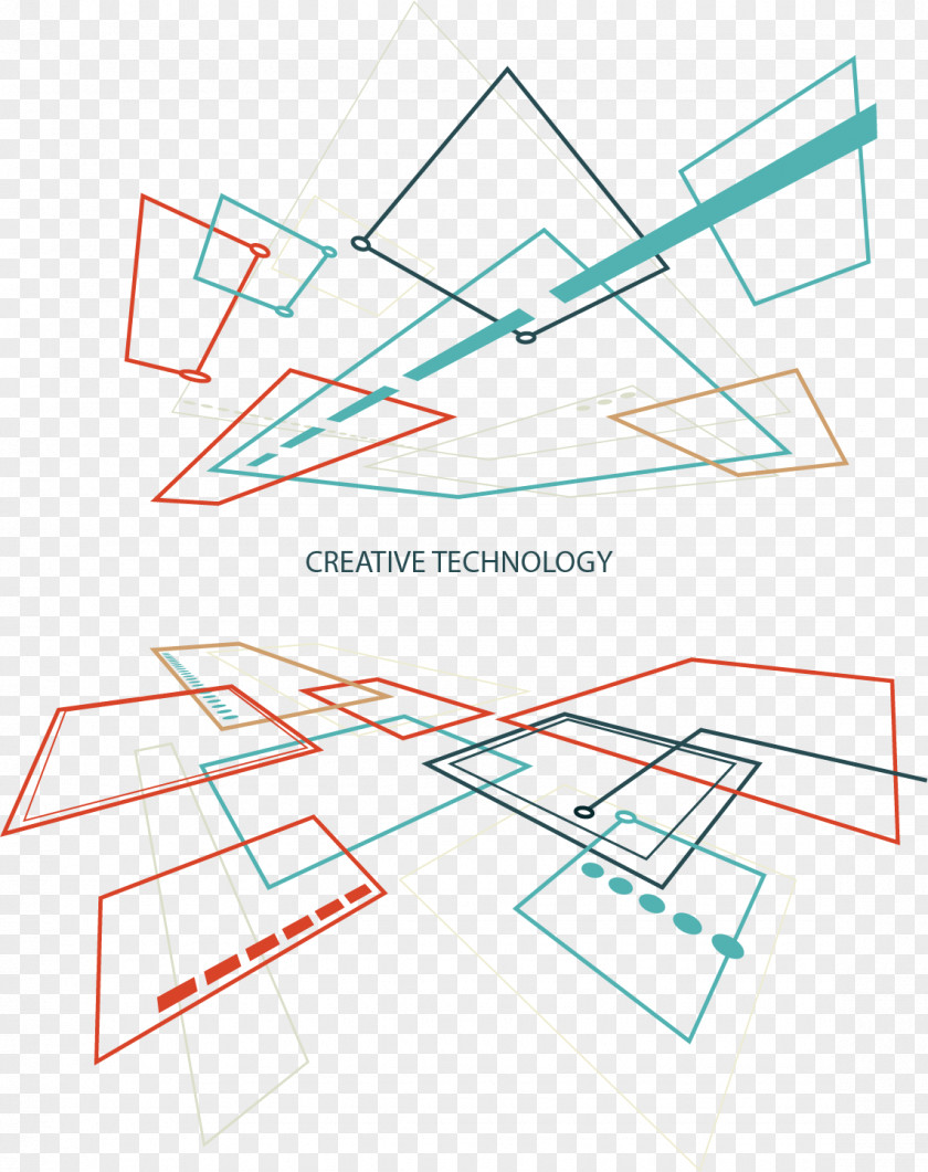 Geometric Lines Technology Background PNG