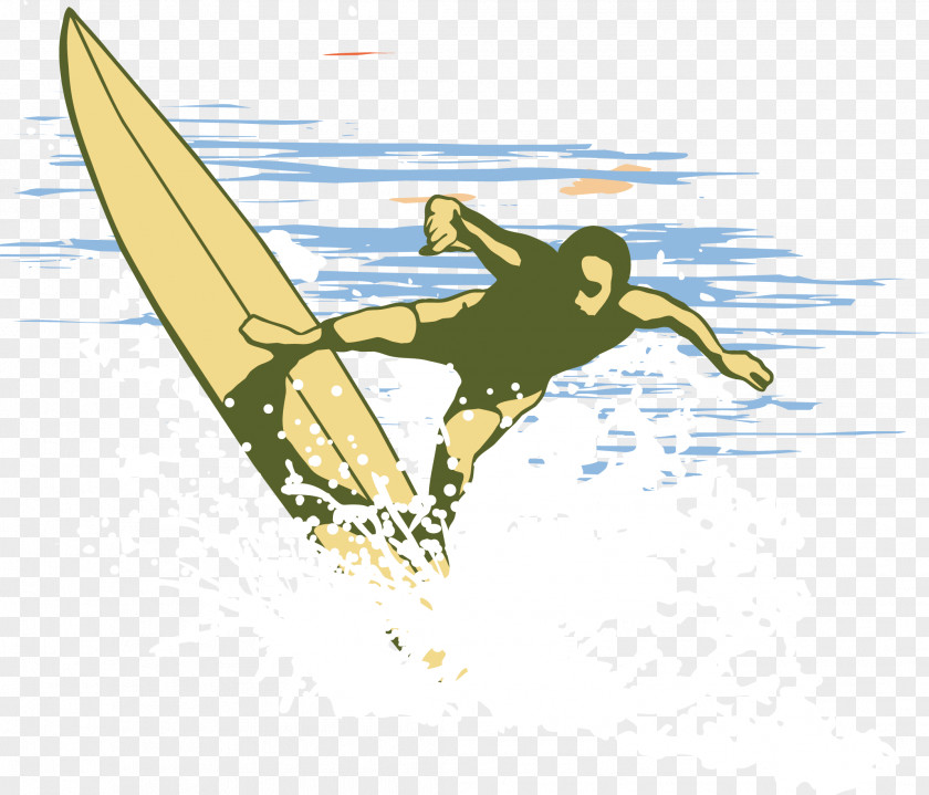 Surfing Vector Element Euclidean Illustration PNG