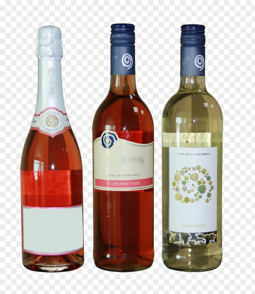 Three Beer Bottles Red Wine White Bottle Alcoholic Beverage PNG