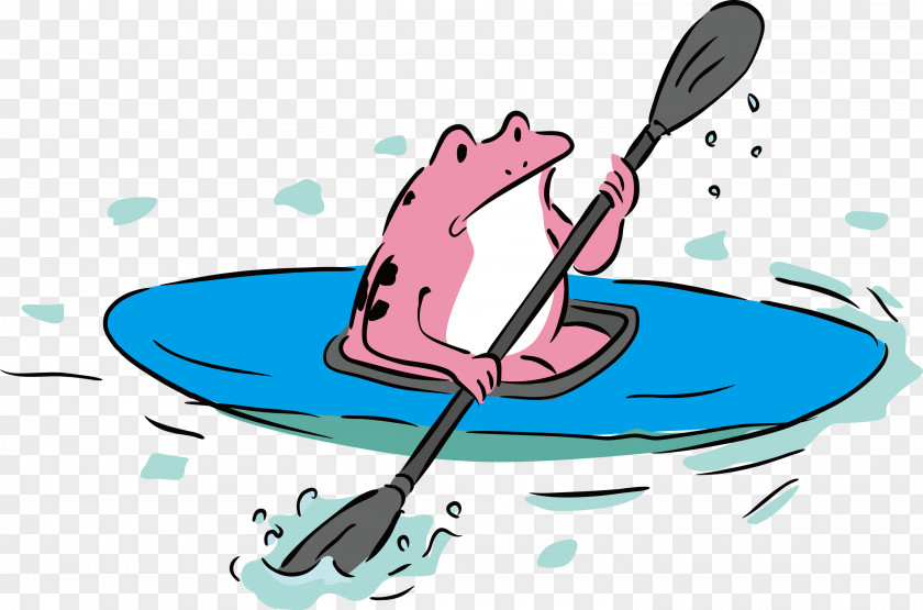 Chōjū-jinbutsu-giga Ukiyo-e Frogs Cartoon Canoe PNG