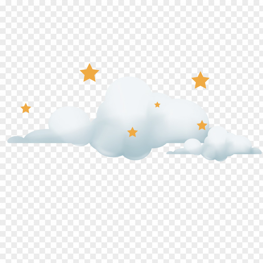 Clouds And Stars Vector Material Star PNG