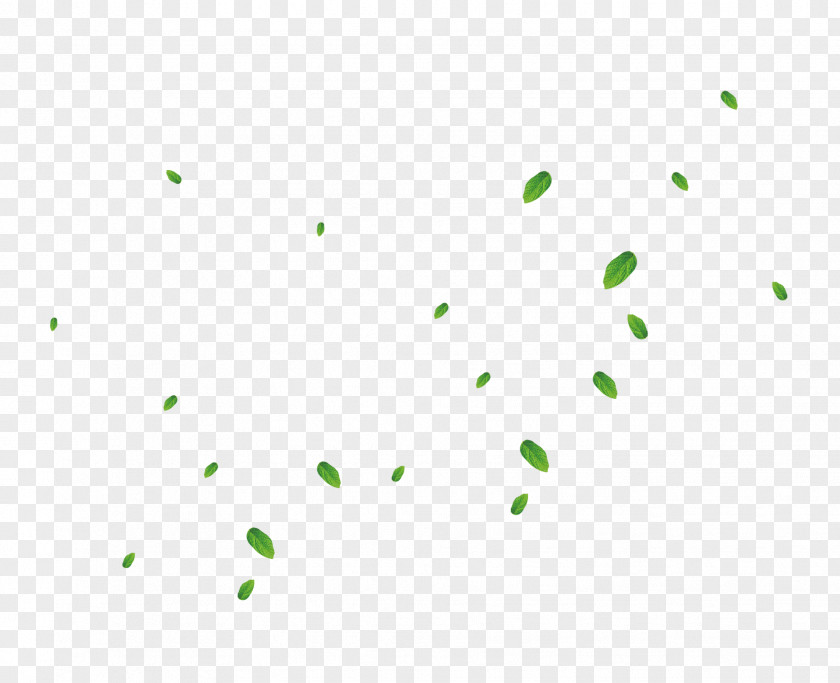 Green Leaves Flying Falling Floating Material Pattern PNG