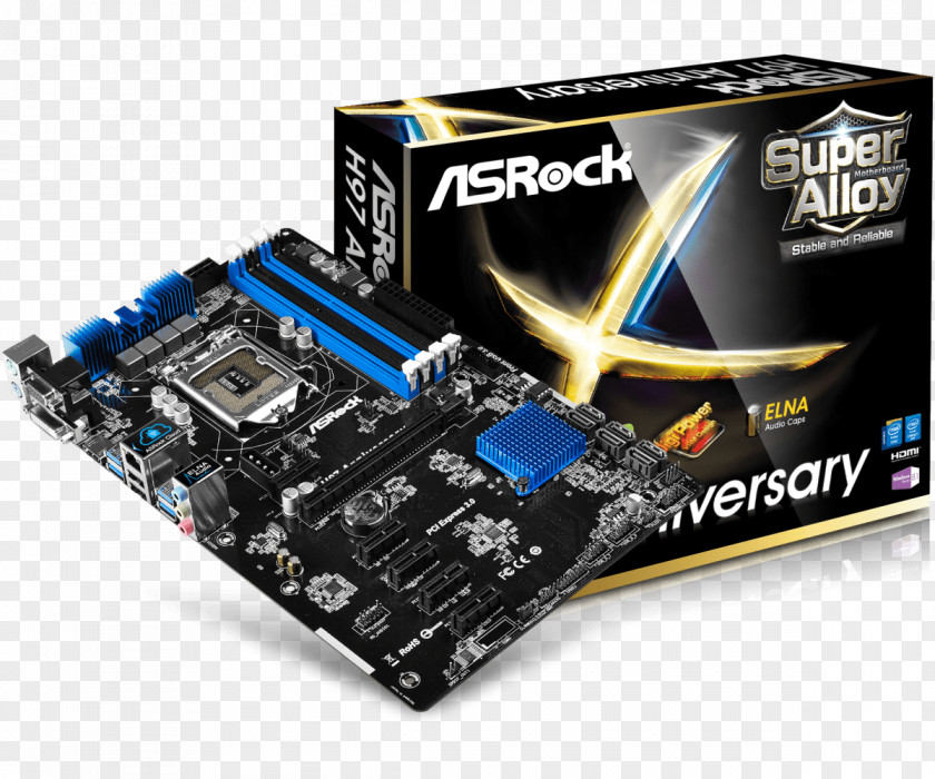 Intel LGA 1150 Motherboard ASRock Z97 Anniversary PNG