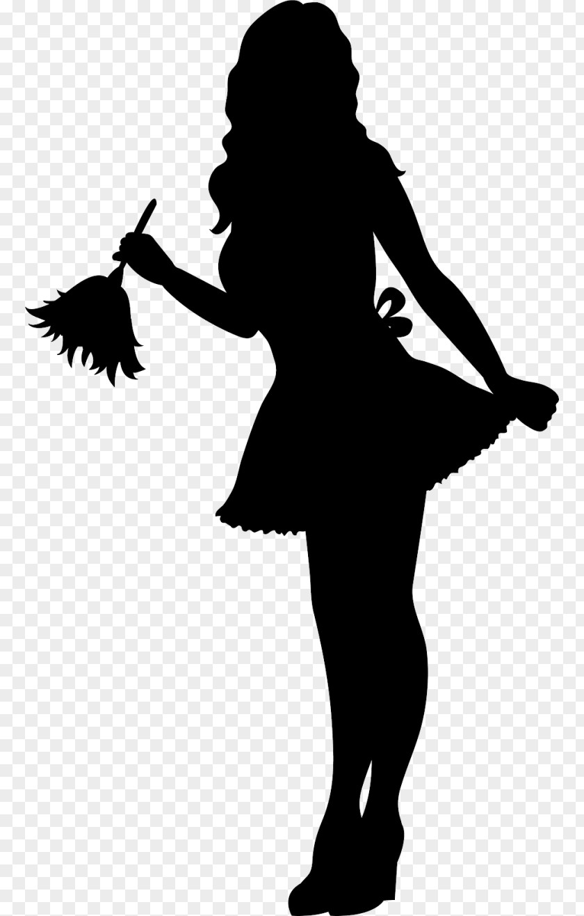 Maid Silhouette Housekeeper Feather Duster Cleaner PNG duster Cleaner, Sexy women clipart PNG