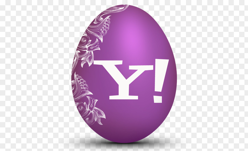 Yahoo White Purple Symbol Sphere PNG
