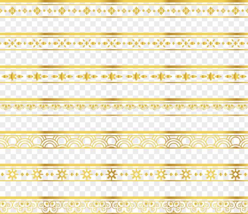 Delicate Gold Lace Border Yellow Angle Pattern PNG