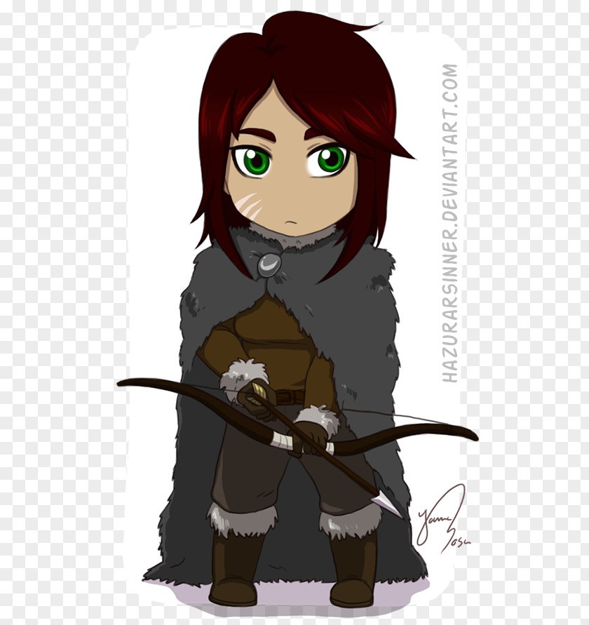 Skyrim Archery Wallpaper Black Hair Brown Human Illustration Cartoon PNG