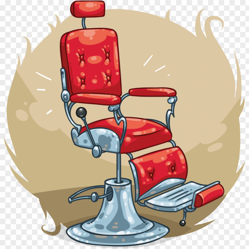 Chair Barber Comb Hair-cutting Shears PNG