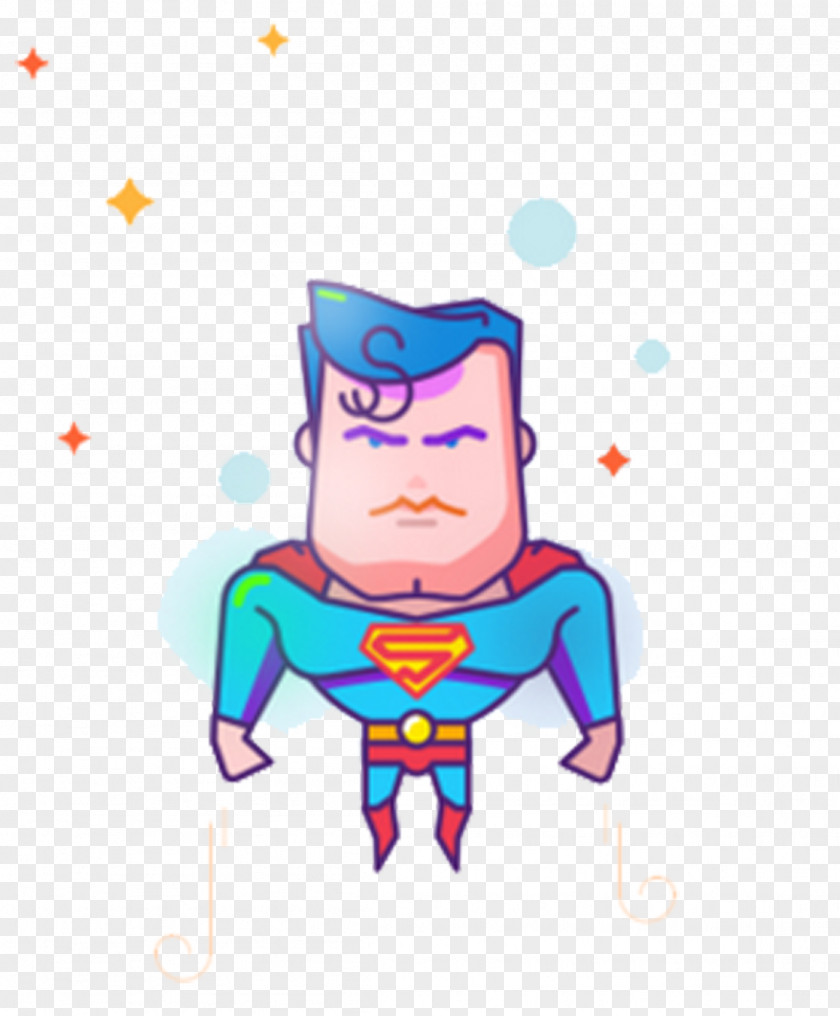 Creative Superman Illustration PNG