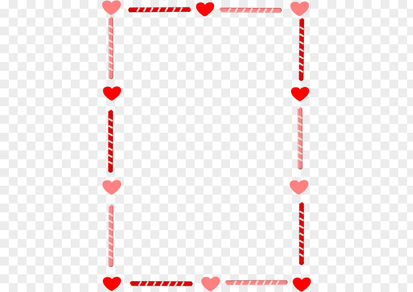 Heart Borders Right Border Of Valentines Day Clip Art PNG