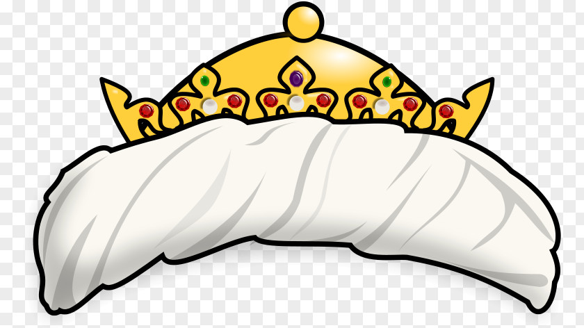 Line Art Dastar Crown PNG