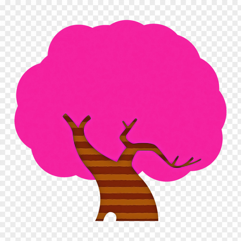Plant Magenta Pink Silhouette Cartoon Tree Material Property PNG