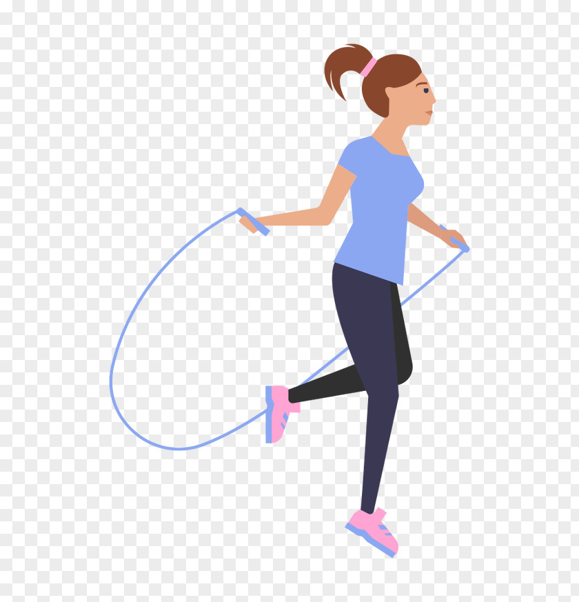 Vector,Hand-painted Cartoon,rope Skipping Running Cartoon PNG