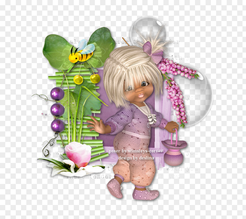 Ins Fairy Figurine Flowering Plant PNG
