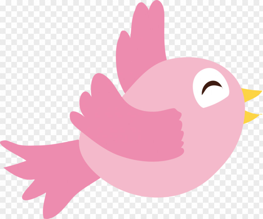 Lovely Pink Bird Icon PNG