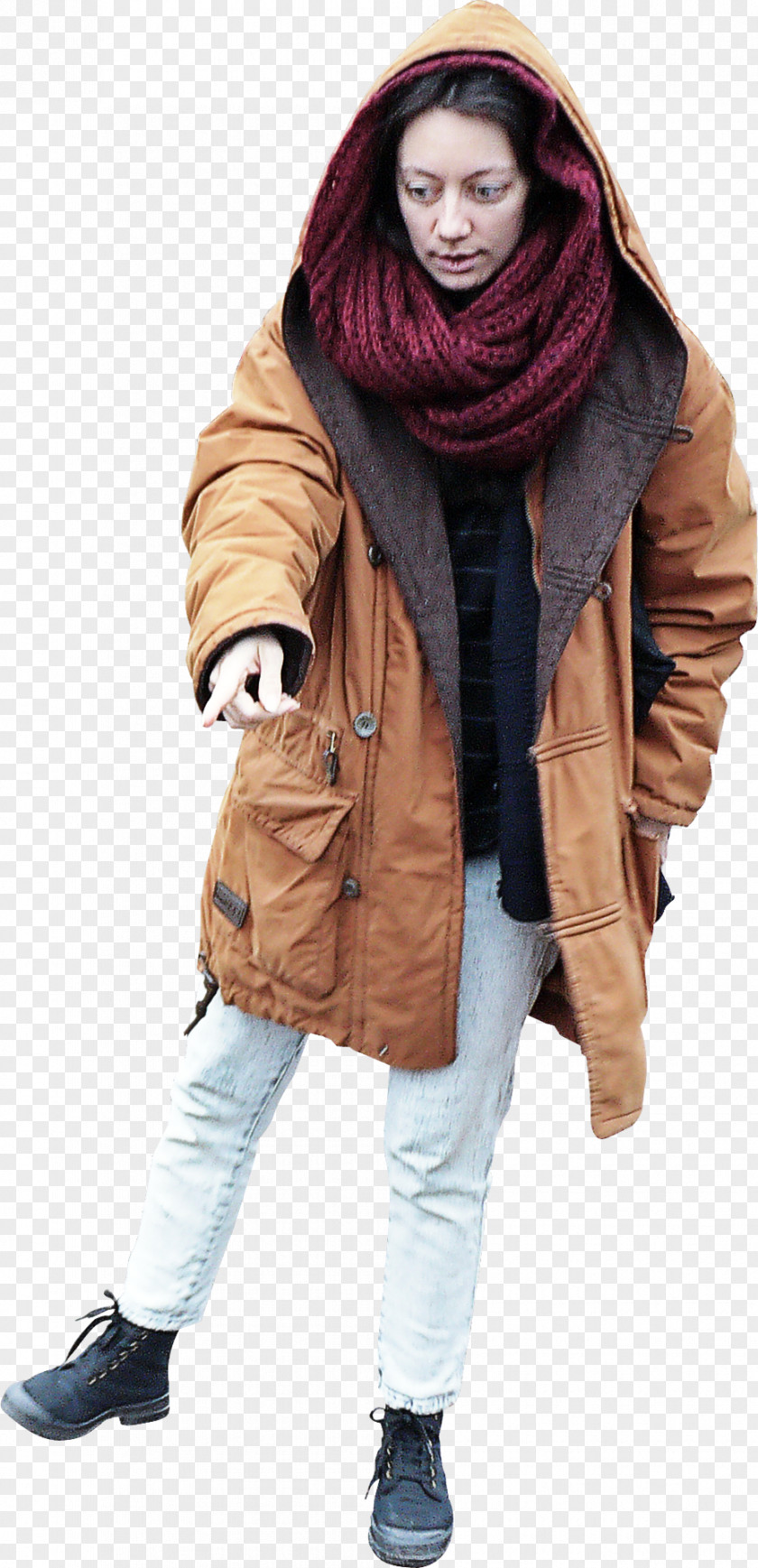 Clothing Outerwear Scarf Brown Fashion PNG