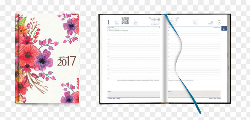 Flores Mexicanas Paper Clip Diary Notebook Ring Binder PNG
