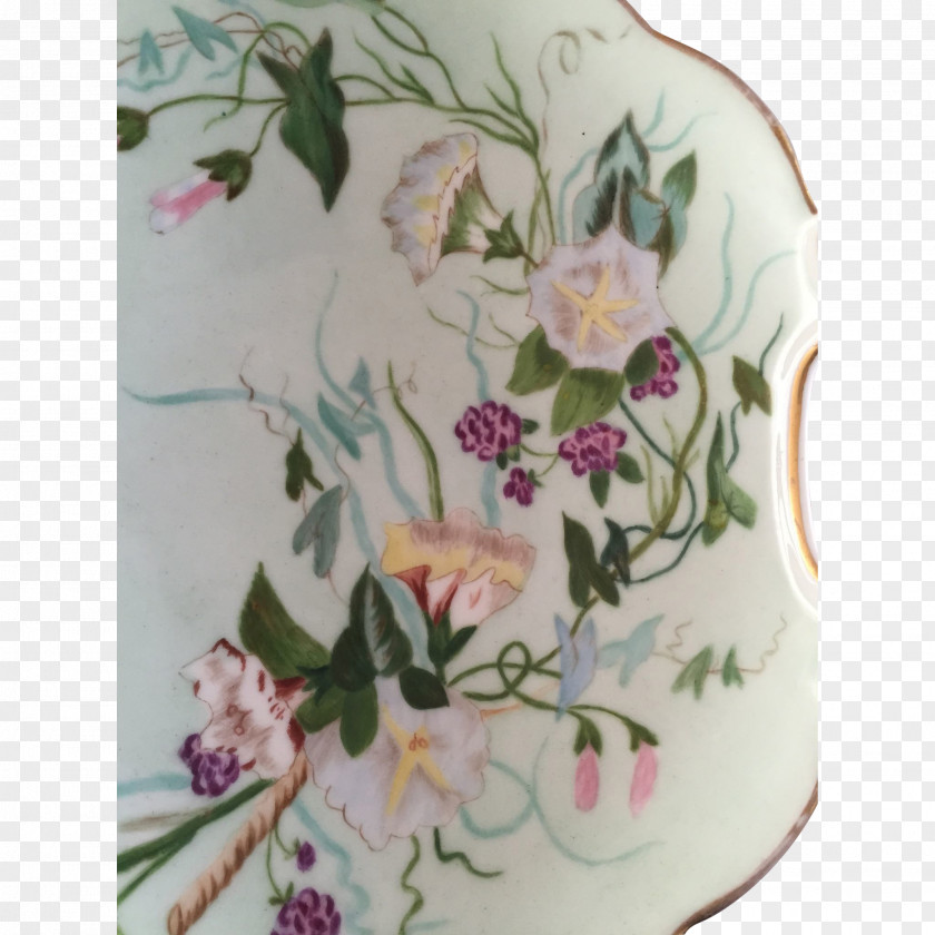 Hand-painted Flowers Decorated Antique Porcelain Meissen China Painting Wedgwood PNG