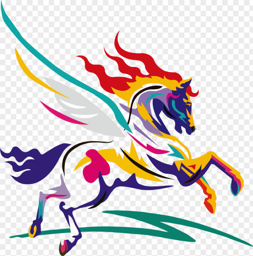 Painted Horse Vector Material American Paint Watercolor Painting Clip Art PNG